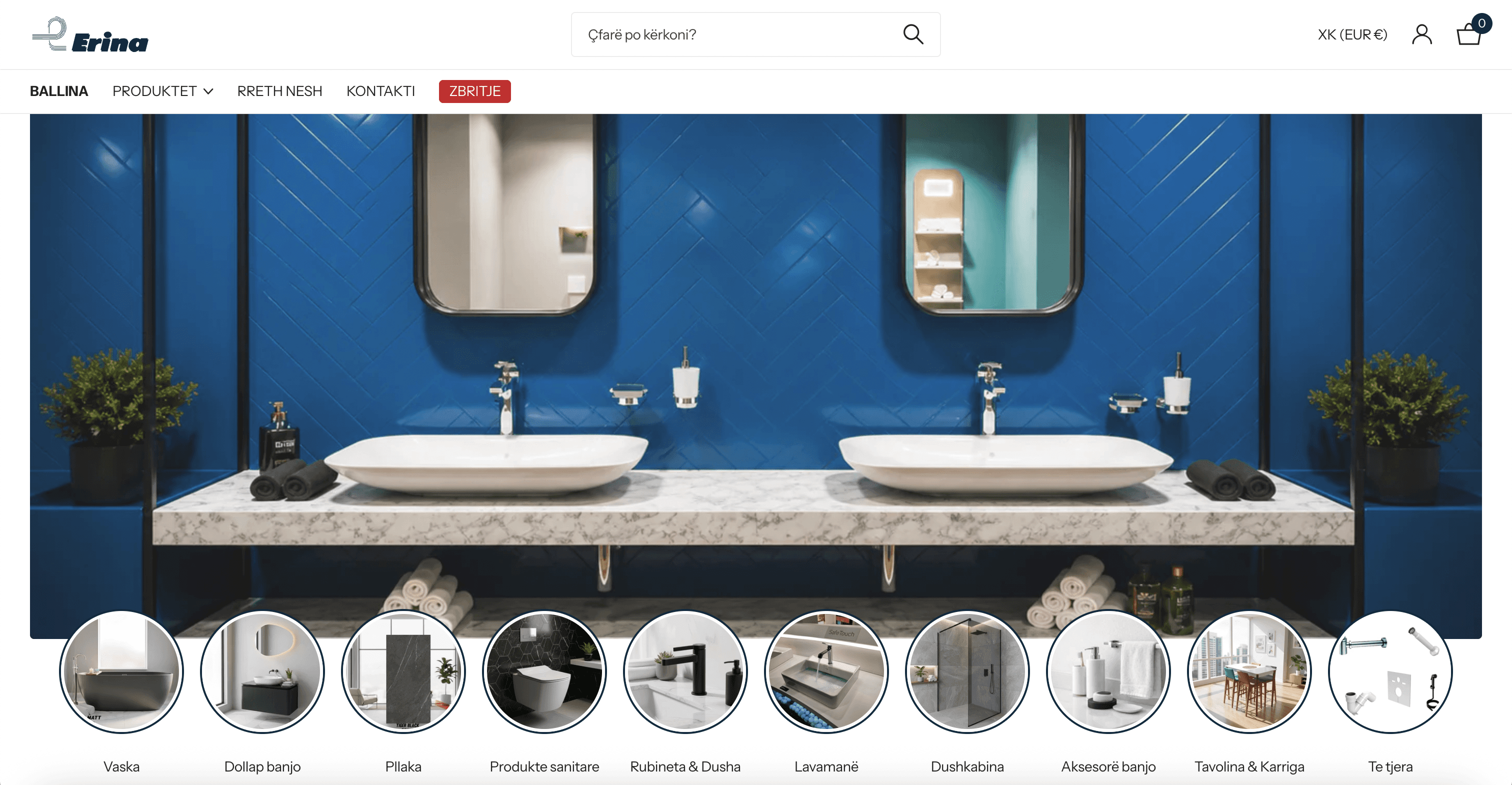 Shopify e-commerce store for sanitary products